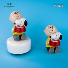 将图片加载到图库查看器，Charlie Brown e Snoopy nella ciotola dell&#39;acqua
