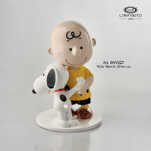 将图片加载到图库查看器，Charlie Brown e Snoopy
