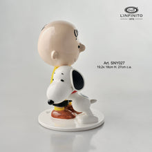 将图片加载到图库查看器，Charlie Brown e Snoopy
