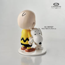 将图片加载到图库查看器，Charlie Brown e Snoopy
