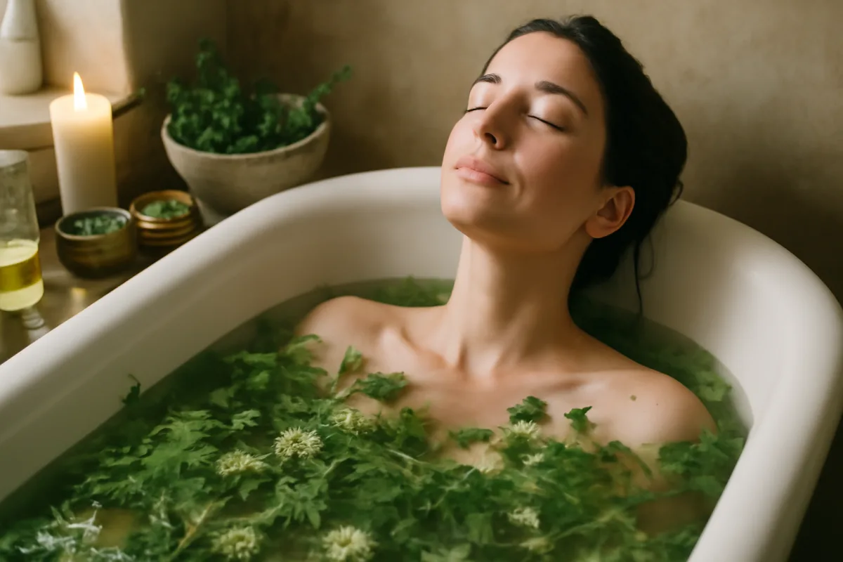 Bagno alle erbe rilassante: benefici immediati secondo la tradizione naturopatica